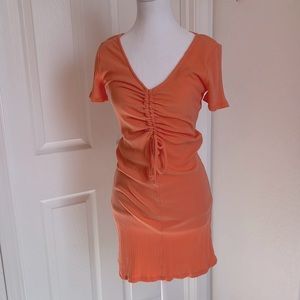 NWT BP Orange Ruched Bodycon Dress